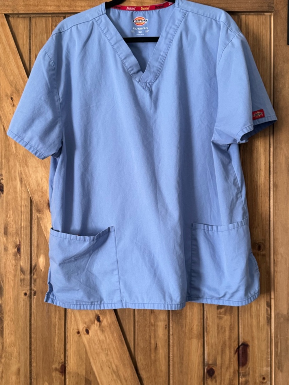 Dickies Blue V-Neck Scrub Top
